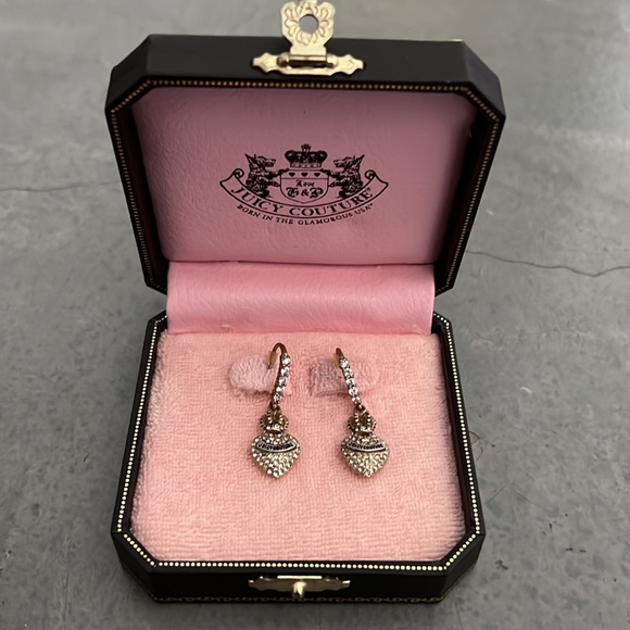 Juicy Couture Crown Logo Dangle Earrings - Picture 3 of 3